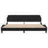 vidaXL Estructura de cama Dover cuero sint&eacute;tico negro 193x203cm