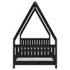 vidaXL Estructura de cama para ni&ntilde;os madera de pino negro 90x190 cm