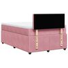 vidaXL Cama box spring con colch&oacute;n terciopelo rosa 120x190 cm