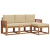 vidaXL Conjunto de sof&aacute;s de exterior 4 uds. Natural y Beige