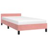 vidaXL Cama con cabecero sin colch&oacute;n terciopelo rosa 100x200 cm