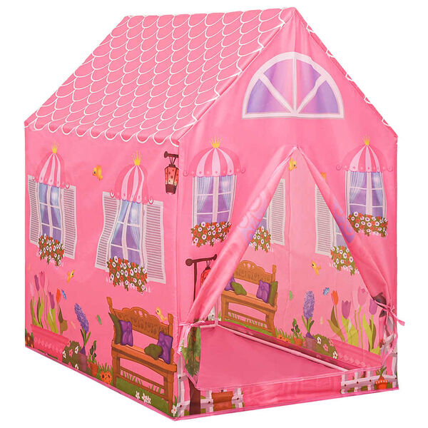vidaXL Tienda de juegos para niños con 250 bolas rosa 69x94x104 cm