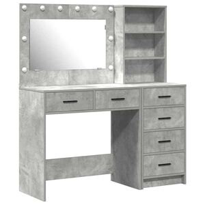 vidaXL Mesa de tocador 2 uds. Gris 78.5 x 41 x 135 cm
