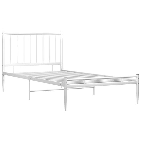 vidaXL Estructura de cama sin colch&oacute;n metal blanco 90x200 cm