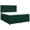 vidaXL Cama box spring con colch&oacute;n terciopelo verde oscuro 200x200 cm