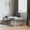vidaXL Estructura cama sin colchón con estribo metal blanco 80x200 cm