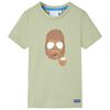 vidaXL Camiseta de manga corta infantil caqui claro 116