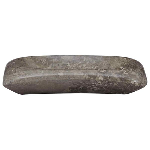 vidaXL Lavabo gris m&aacute;rmol 50x35x10 cm