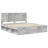 vidaXL Estructura de cama Concreto 200 x 200 cm Madera de pino macizo