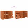 vidaXL Aparador Roble Marr&oacute;n 111 x 34 x 75 cm Madera de pino macizo