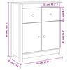 vidaXL Aparador de madera maciza de pino blanco 70x35x80 cm
