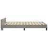 vidaXL Estructura de cama sin colch&oacute;n terciopelo gris claro 120x190 cm