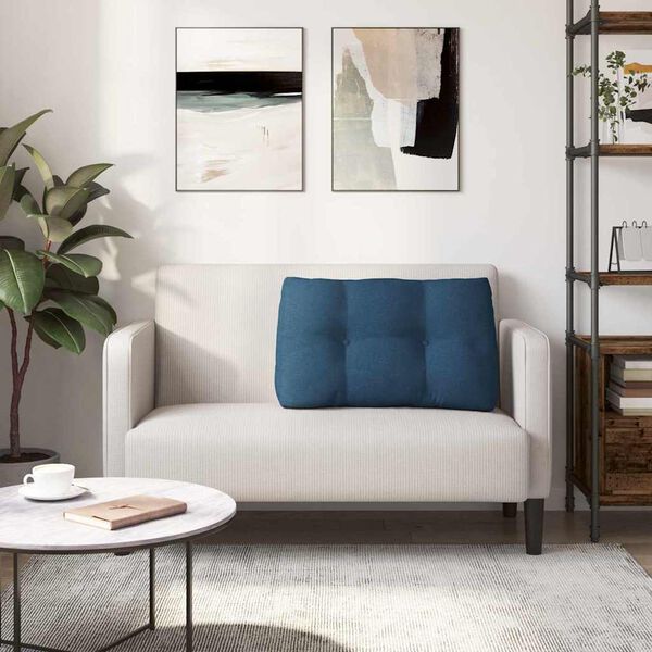 vidaXL Coj&iacute;n de Espalda Azul 80 x 24 x 50 cm tela