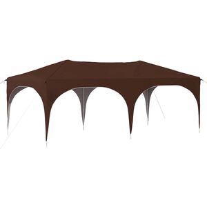 vidaXL Carpa Plegable para Fiestas Marr&oacute;n 575 x 288 x 245 cm