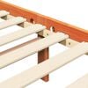 vidaXL Estructura de cama con cabecera 2 pcs Marrón cera 150 x 200 cm