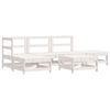 vidaXL Juego de muebles de jard&iacute;n 6 piezas madera maciza pino blanco