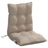 vidaXL Cojines para silla respaldo bajo 4 uds tela Oxford gris taupe