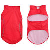 vidaXL Chubasquero perros con tiras reflectantes poli&eacute;ster rojo L