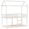 vidaXL Cama litera con techo madera maciza de pino blanco 90x190 cm