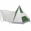 vidaXL Tienda Tipi Familiar con techo Verde y beige 510 x 690 x 330 cm
