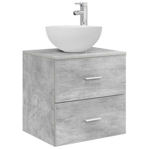 vidaXL Vanidad de lavabo montada en la pared Gris Hormig&oacute;n