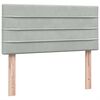 vidaXL Cama box spring con colch&oacute;n terciopelo gris claro 90x210 cm