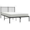 vidaXL Estructura cama sin colch&oacute;n con cabecero metal negro 120x190 cm