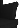 vidaXL Sill&oacute;n con reposapi&eacute;s de tela negro
