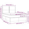 vidaXL Cama box spring con colch&oacute;n tela color crema 140x190 cm