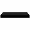 vidaXL Estante flotante de pared 4 uds MDF negro brillo 50x23x3,8 cm