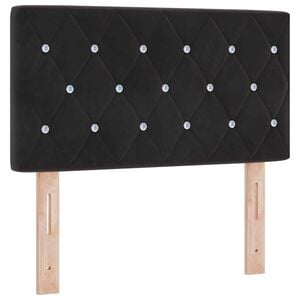 vidaXL Cabecero LED con tiras LED con cabecera Negro 80 cm Terciopelo