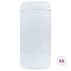 vidaXL Toallas de playa 6 uds tela blanco 400 g/m² 60x135 cm