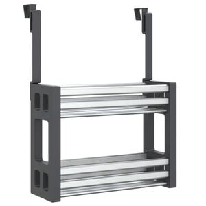 vidaXL Organizador para debajo de fregadero aluminio 34x12x26 cm