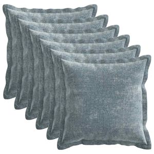 vidaXL Funda de almohada 6 uds. HOUTEN Azul Claro 30 x 30 cm