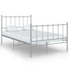 vidaXL Estructura de cama sin colch&oacute;n metal gris 120x200 cm