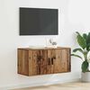 vidaXL Mueble para TV montado en la pared Madera vieja