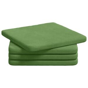 vidaXL Cojines para asiento 4 uds. Terciopelo Verde claro