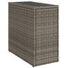 vidaXL Mesa auxiliar jard&iacute;n tapa vidrio rat&aacute;n PE gris 58x27,5x55 cm