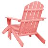 vidaXL Silla jardín Adirondack con otomana madera maciza de abeto rosa