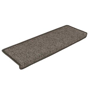 vidaXL Alfombrilla autoadhesiva escalera 15 uds gris y beige 65x21x4cm