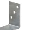 vidaXL Anclajes de valla 6 uds acero galvanizado plateado 8x6x30 cm