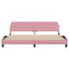 vidaXL Estructura de cama Dover terciopelo rosa 200x200 cm