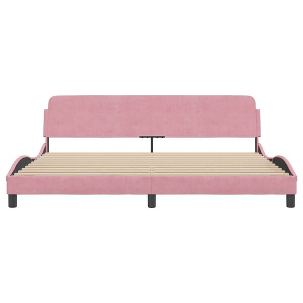 vidaXL Estructura de cama Dover terciopelo rosa 200x200 cm