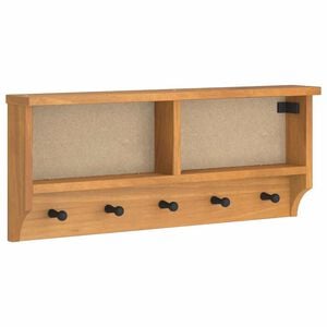 vidaXL Perchero de pared SANDNES madera maciza de pino 87x12x35 cm