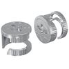vidaXL Tuercas de bloqueo de perno 2 uds. Plateado 15 x 11,5 mm Metal
