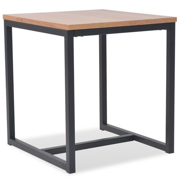 vidaXL Mesa de centro de madera de fresno 48x48x53 cm