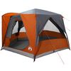 vidaXL Tienda de campa&ntilde;a para 5 personas con techo Gris y naranja