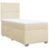 vidaXL Cama box spring con colch&oacute;n tela color crema 100x200 cm