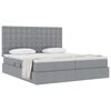 vidaXL Cama con almacenamiento Gris Claro 180 x 200 cm Cuero sint&eacute;tico