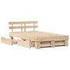 vidaXL Estructura de cama Marrón 120 x 190 cm Madera de pino macizo